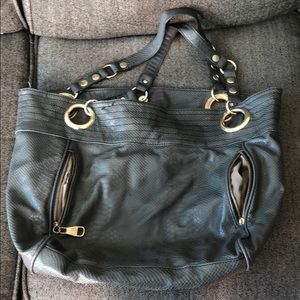 Steve Madden Grey Snake Print Bag